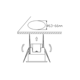 Inbouw LED bewegingsmelder / sensor IP54 | Wit