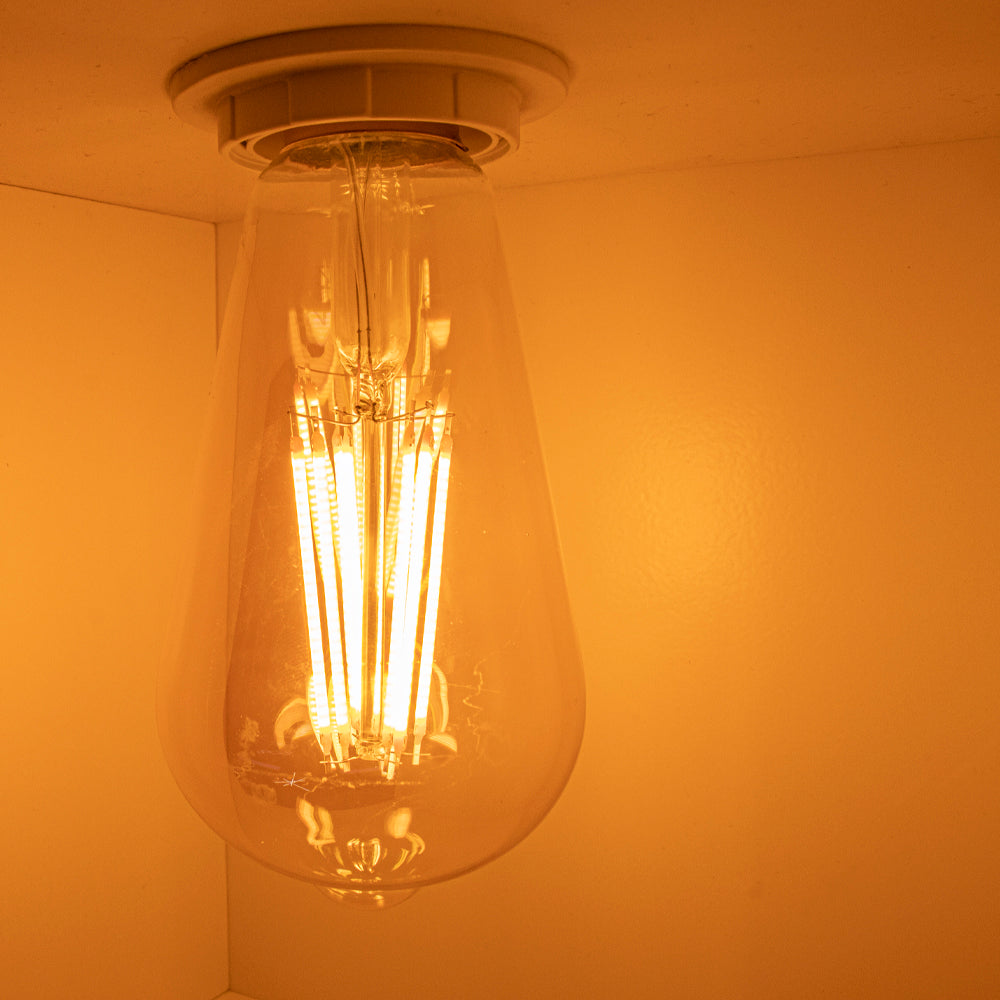 Led filament edison lamp 8 Watt dim to warm e27 fitting -sfeerfoto