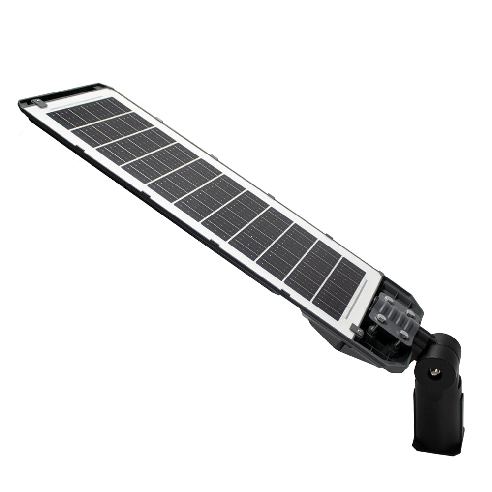 LED Solar Straßenlaterne mit Sensor | Ø50mm | 300 Watt | IP65 – Spritzwassergeschützt | Schwarz | Mit Fernbedienung