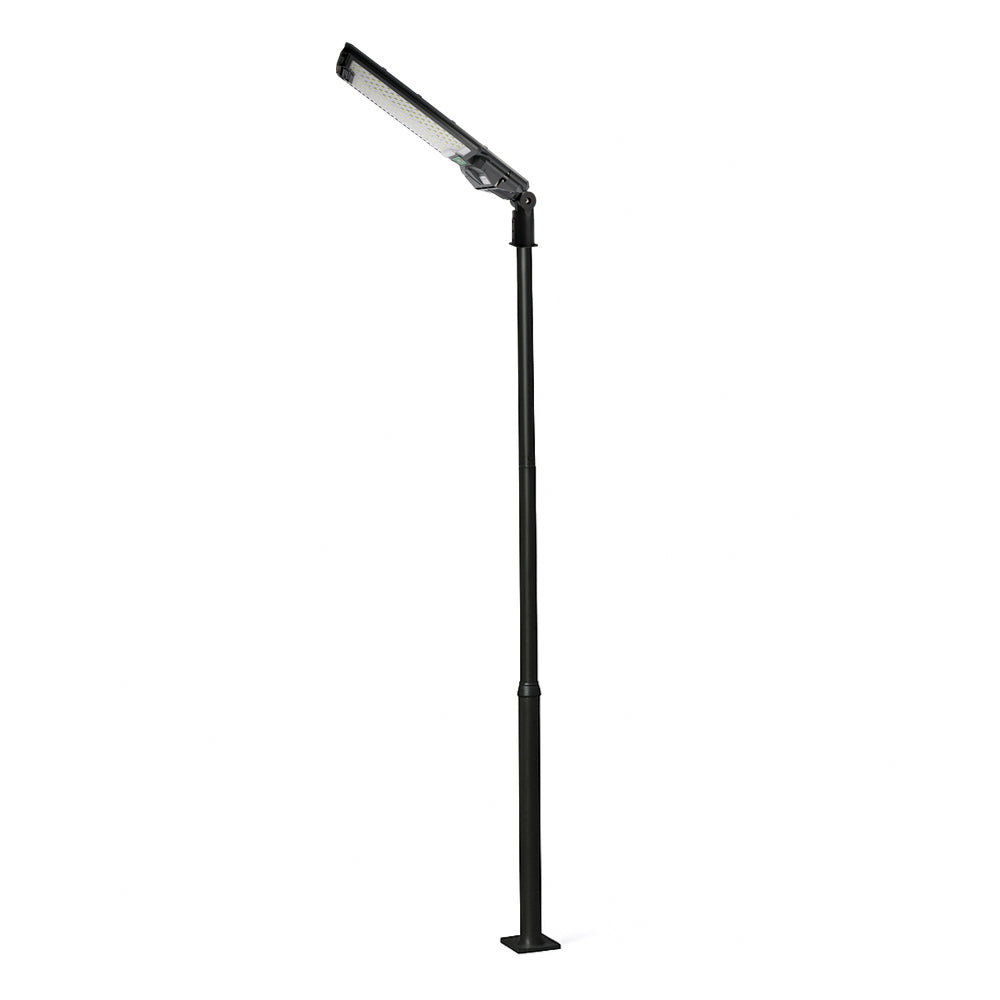 LED Solar Straßenlaterne mit Sensor | Ø50mm | 300 Watt | IP65 – Spritzwassergeschützt | Schwarz | Mit Fernbedienung