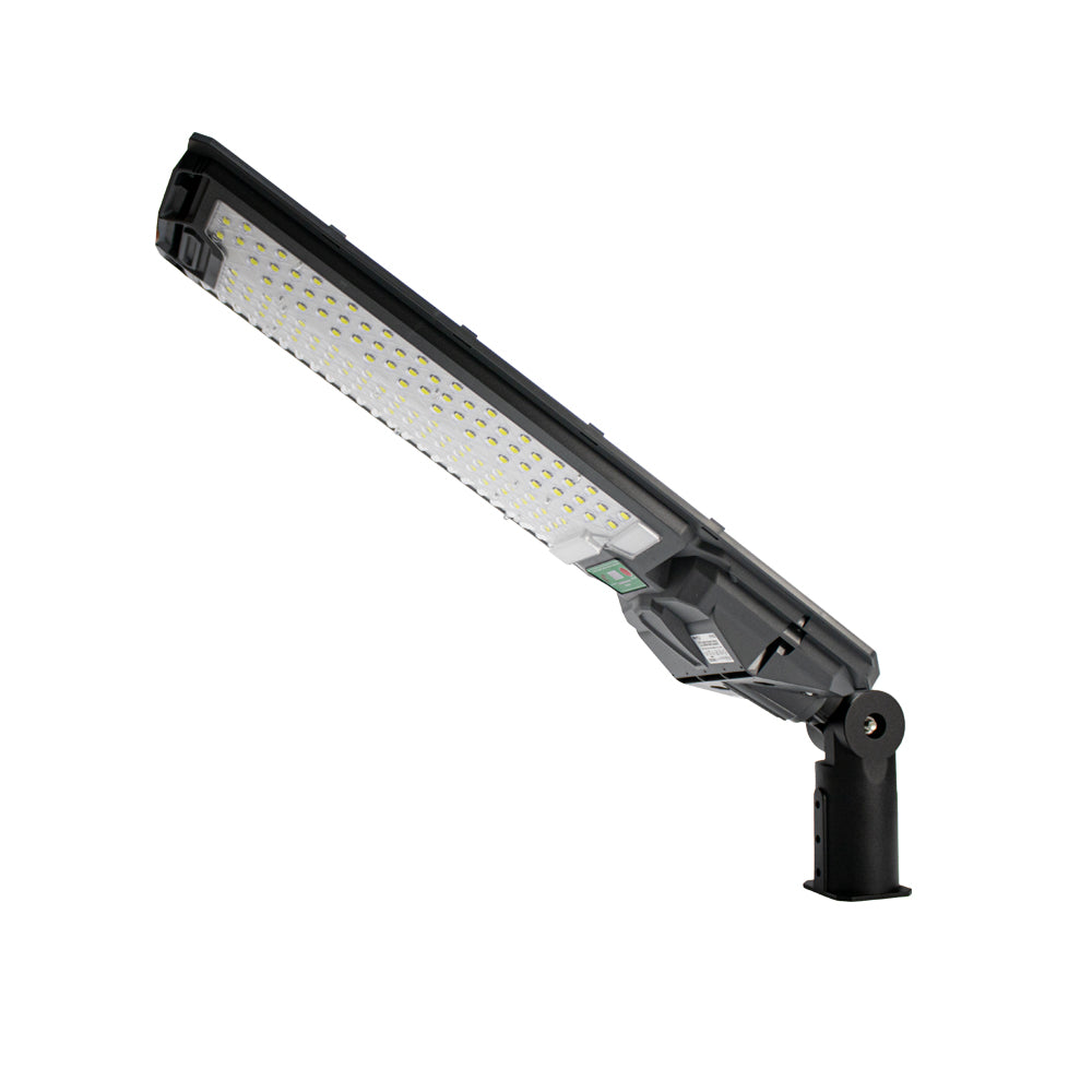 LED Solar Straßenlaterne mit Sensor | Ø50mm | 300 Watt | IP65 – Spritzwassergeschützt | Schwarz | Mit Fernbedienung
