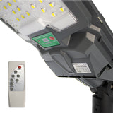 LED Solar Straßenlaterne mit Sensor | Ø50mm | 300 Watt | IP65 – Spritzwassergeschützt | Schwarz | Mit Fernbedienung