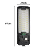 LED Solar Straßenlaterne mit Sensor | Ø50mm | 300 Watt | IP65 – Spritzwassergeschützt | Schwarz | Mit Fernbedienung