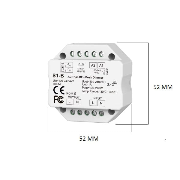 Bündel | LED-Veranda-Einbaustrahler | Ø31mm | 1,5W | Dimmbar – Schwarz | 8 Stück