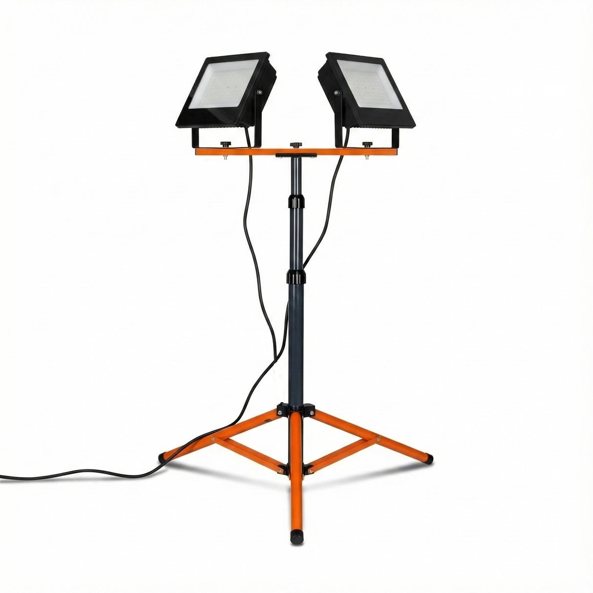 LED Baustrahler auf Stativ | 2x 50W | Orange | 4500K
