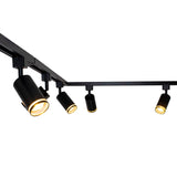 LED 1-fase Railspot | Zwart | GU10 Fitting | Dimbaar - complete set - met hoekstuk