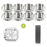 Bündel | LED-Veranda-Einbaustrahler | Ø31mm | 1,5W | Dimmbar - Silber | 8 Stück