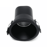 LED inbouwspot zwart | Ø90mm | Verdiept | 9 Watt | Enkel | Rond