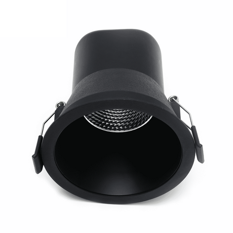 LED inbouwspot zwart | Ø90mm | Verdiept | 9 Watt | Enkel | Rond