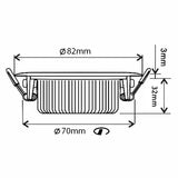 Dimbare LED Inbouw spot 5W zwart - IP44 waterbestendig - afmetingen