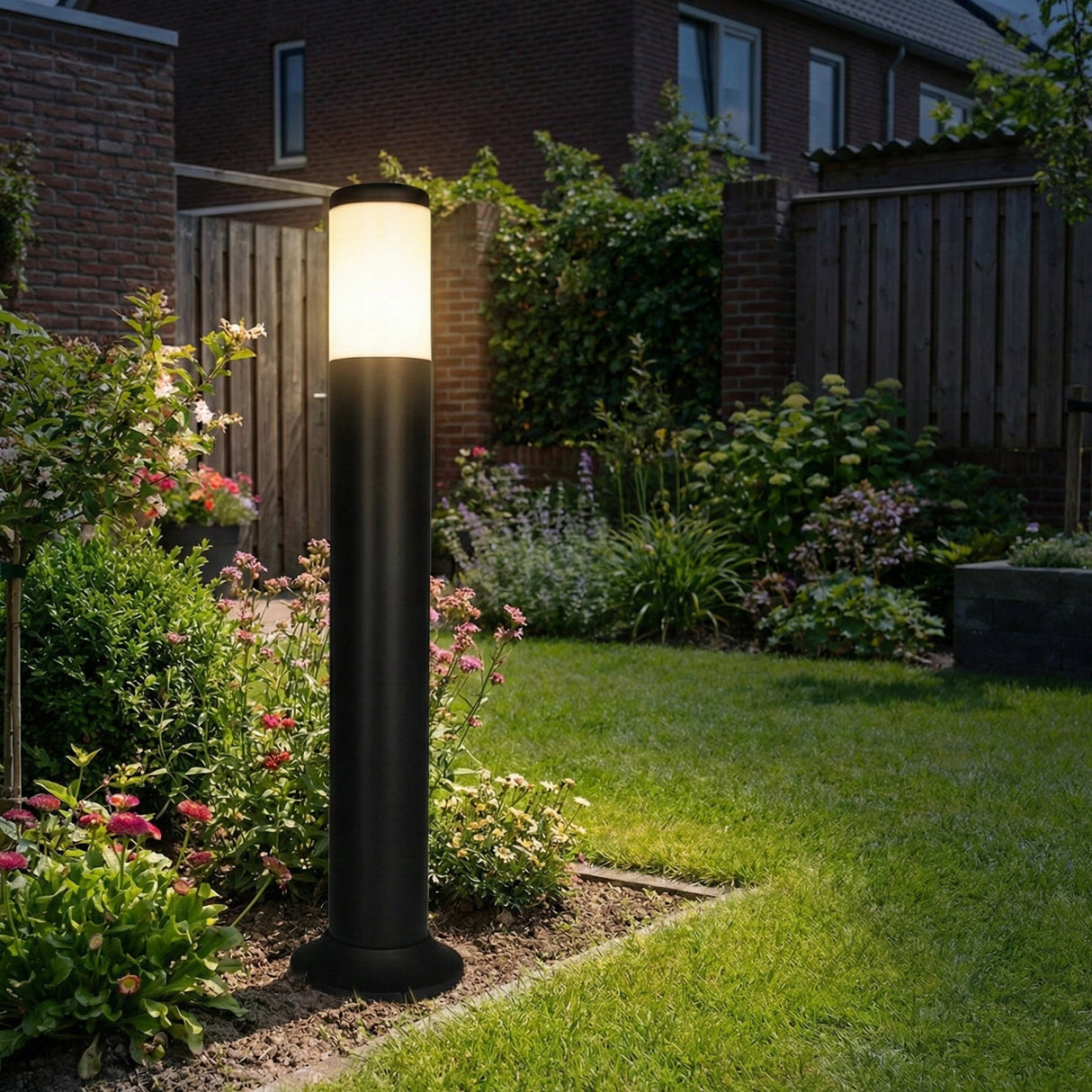 LED Garden Post - Stehende Außenleuchte | Rund | 70cm | Schwarz | IP54 – DOLLY