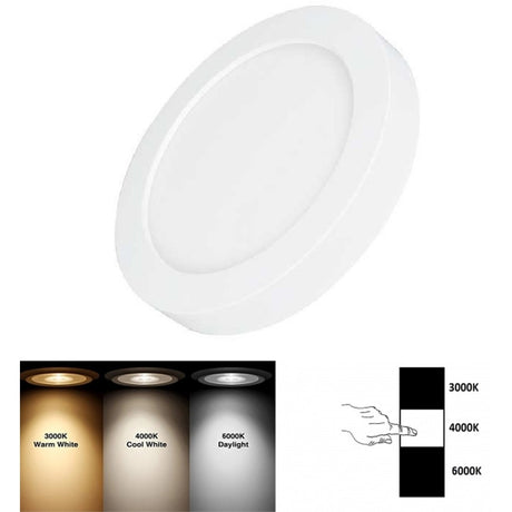 LED opbouw downlight rond | 6W | Ø122mm | CCT - 3 lichtkleuren