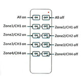 LED Draadloos dimbare 4 zones afstandsbediening | 2.4Ghz