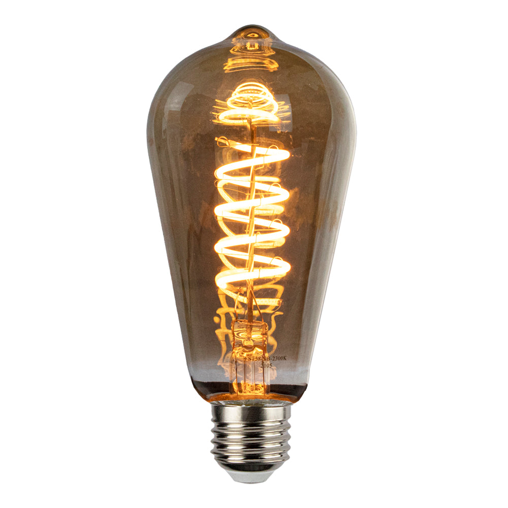 LED Rustic Edison lamp smoked | 64mm | 4 Watt | Dimbaar | 2300K - Extra warm