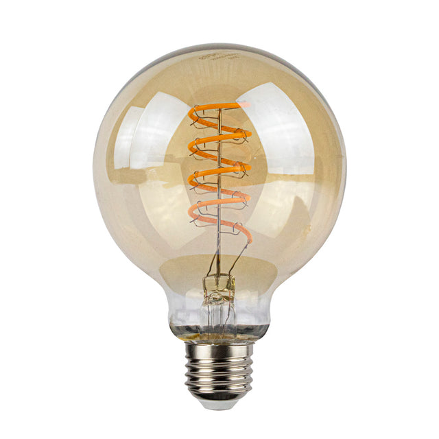 LED Filament globe lamp 80mm - 8cm - G80 - dimbaar - 2200K lamp uit