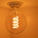 LED Filament globe lamp 80mm - 8cm - G80 - dimbaar - 2200K sfeerfoto