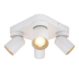 LED moderne plafond spot vierkant wit - gu10 fitting - spots aan