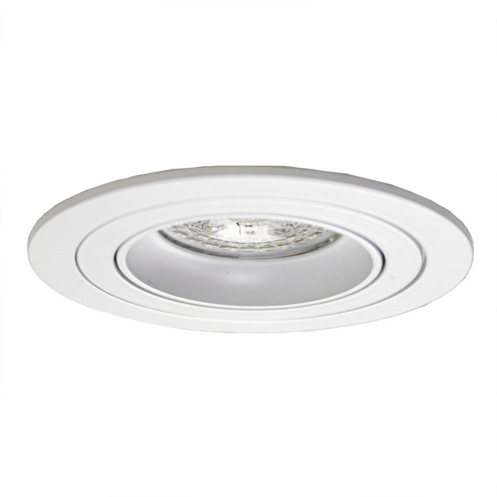 LED armatuur inbouw wit rond 80 mm voor gu10 spots - armatuur met spot uit