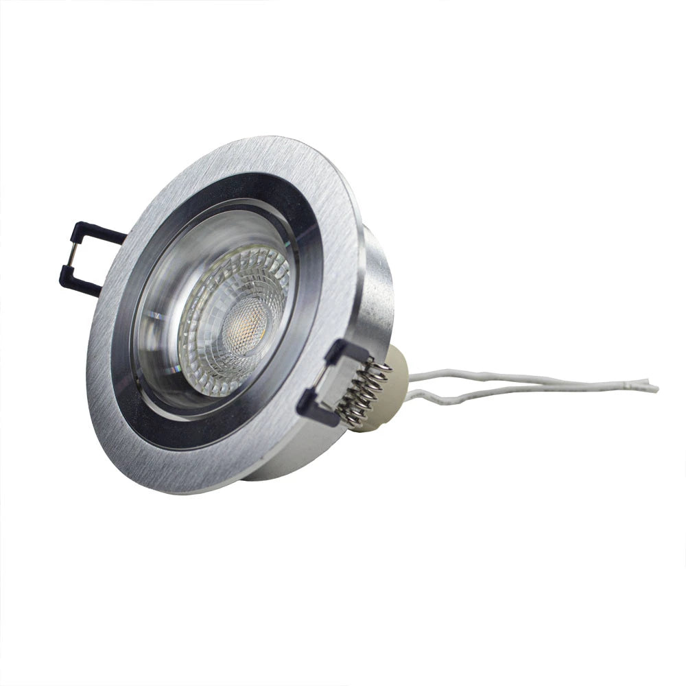 Zigbee smart Einbaustrahler Silber 4,7W | Rund | 80mm | HUE-kompatibel | RGB-CCT