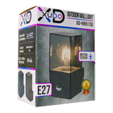 Wandlamp met bewegingssensor buiten | Vierkant | E27 fitting | Doos