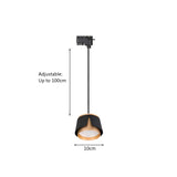 1-fase hanglamp rond Ø100 | Tulip | Zwart/ Goud | GX53 fitting | Afmetingen