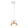 1-fase hanglamp rond Ø100 | Tulip | Wit/ Goud | GX53 fitting | Aan foto