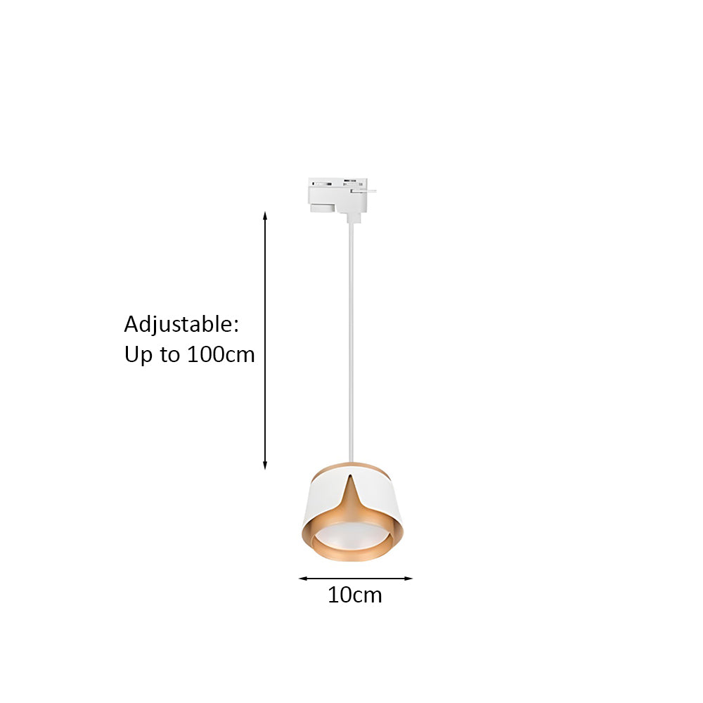 1-fase hanglamp rond Ø100 | Tulip | Wit/ Goud | GX53 fitting | Uit foto | Afmetingen