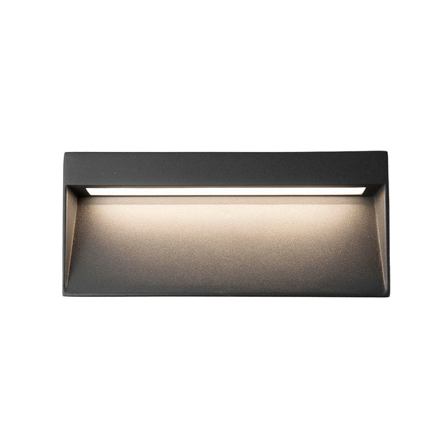 LED Wandlamp buiten 6W-Santiago - IP54 - zwart - 4000K - Naturel wit-voorkant