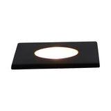 LED mini kastverlichting inbouwspot | Vierkant | 1Watt | Zwart | 3000K warm wit - bovenkant