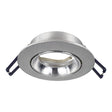 Inbouwspot 80mm - enkel - rond - gebrosteld aluminium