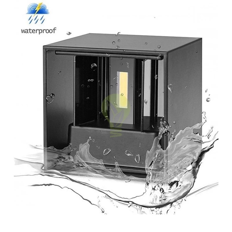 Bündel | LED-Würfel-Wandleuchte 6W | DIMMBAR | IP65 | schwarz | 4 Stück