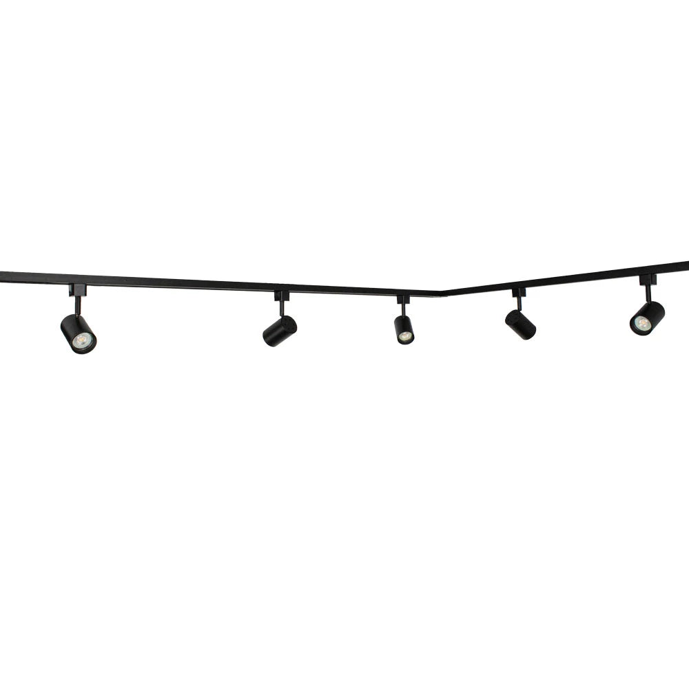 LED 1-Phasen-Schienen | Schwarz | 3 Meter | Dimmbar | inkl. 5x Schienenspots