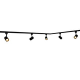 LED 1-Phasen-Schienen | Schwarz | 3 Meter | Dimmbar | inkl. 5x Schienenspots