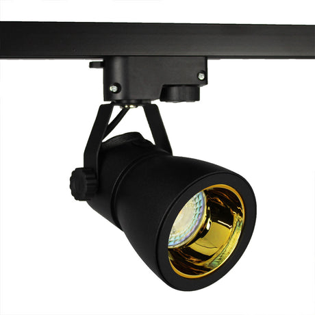 LED 1-fase railspot met GU10 fitting | Goud | Zwart