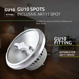 LED AR111 Spot GU10 12 watt CRI95 Dim to warm 45° - GU10 fitting