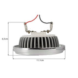 LED AR111 spot G53 fitting - dim to warm - high quality - dimbaar - afmetingen