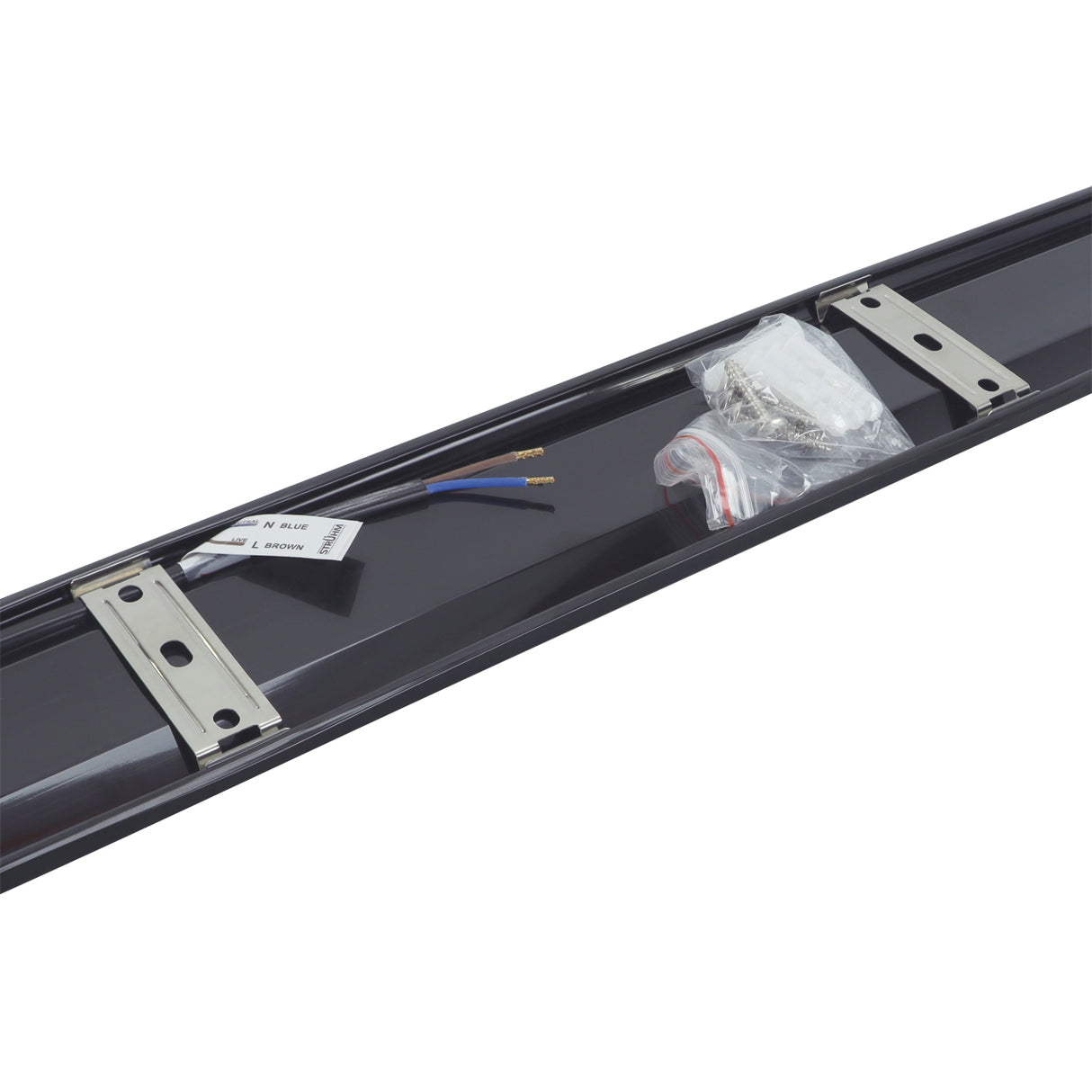 LED Batten TL armatuur 60CM 10-15-20W - CCT - Lichtkleur - LOTUS - Zwart - achterkant