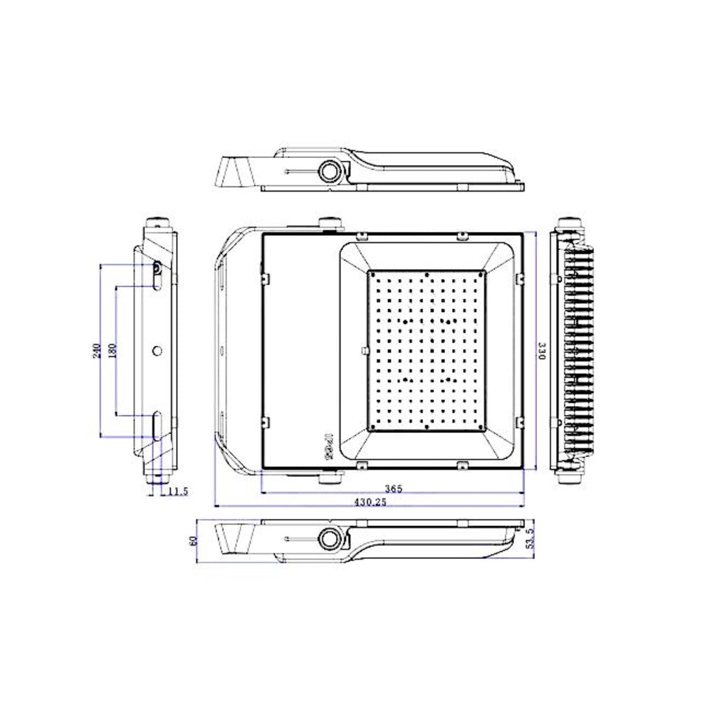 LED Bouwlamp - Floodlight | DIMBAAR | 150 watt | High serie | 5000K - Daglicht