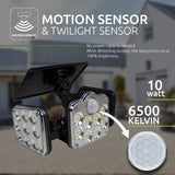 LED Bouwlamp op Solar incl. sensor 10 Watt - Motion sensor