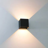 Bündel | LED-Würfel-Wandleuchte 6W | DIMMBAR | IP65 | schwarz | 4 Stück