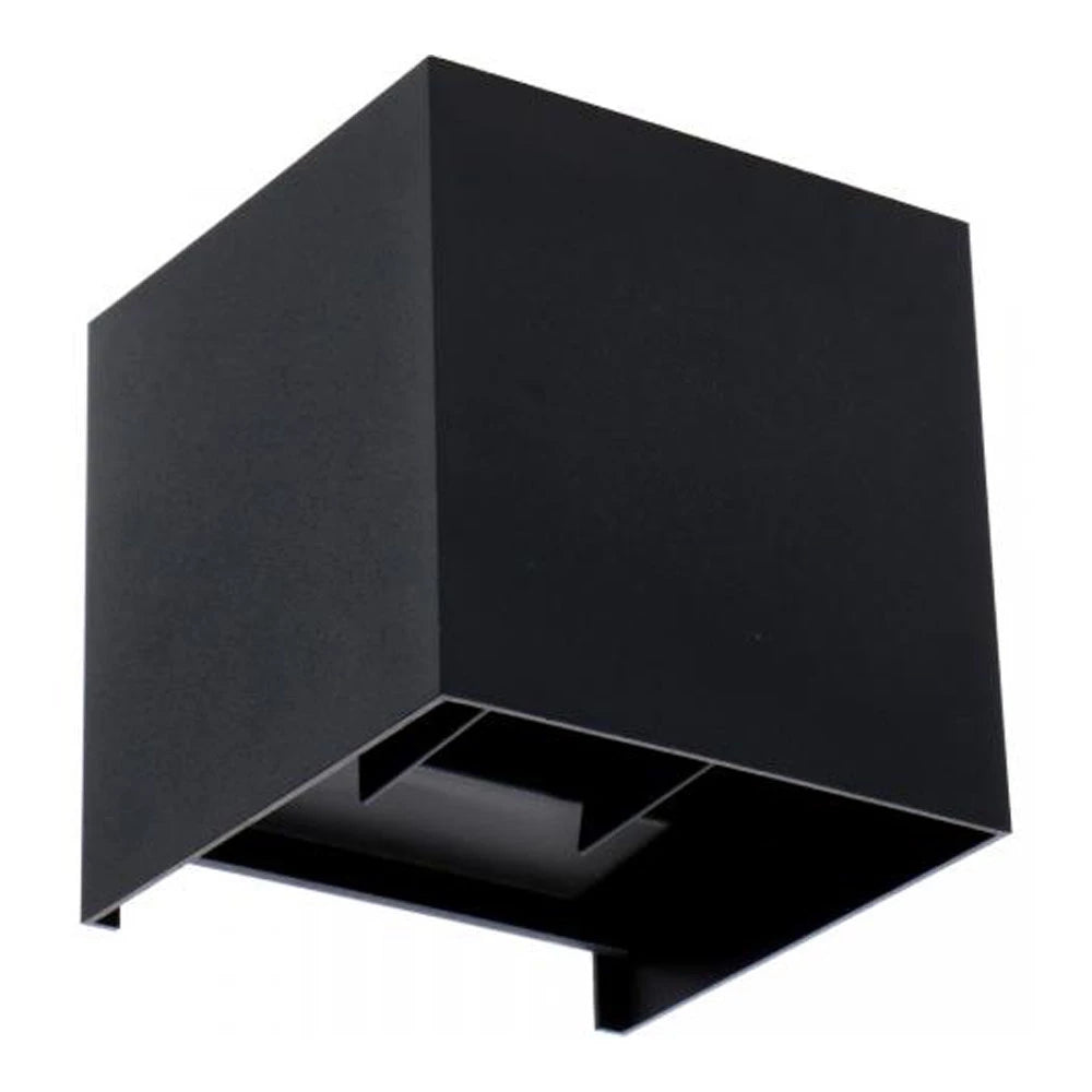 Bündel | LED-Würfel-Wandleuchte 6W | DIMMBAR | IP65 | schwarz | 4 Stück