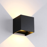 LED Cube wandlamp 6 watt - dimbaar - instelbare stralingshoek - zwart - stralingshoek