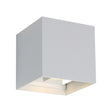 LED Cube Wandlamp 6W | DIMBAAR | IP65 | WIT | 3000K - Warm wit