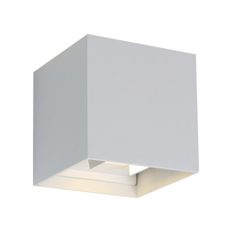 LED Cube Wandlamp 6W | DIMBAAR | IP65 | WIT | 3000K - Warm wit