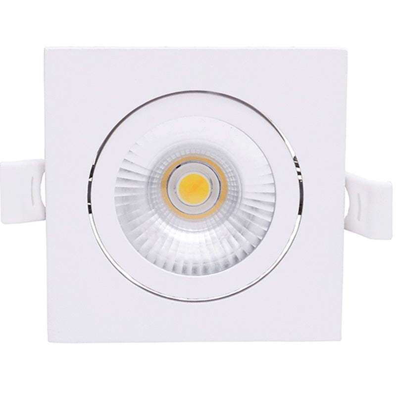 LED Dimbare inbouw spot 6W-Ø75mm-Wit-2700K warm wit-vierkant