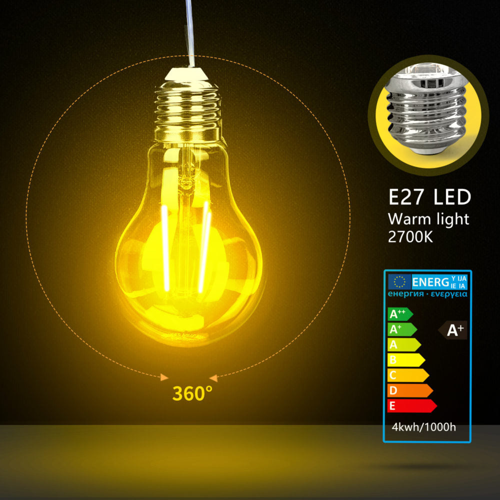 LED Filament Peer lamp A60 E27 - 2700K (Warm wit) - gradenbundel