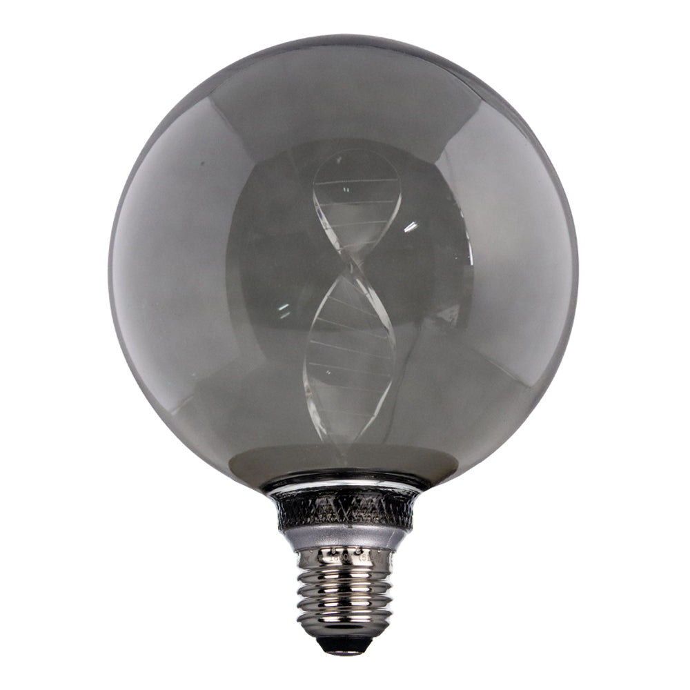 LED Filament Smoked lamp Globe 125mm 4 Watt Dimbaar 1800K - lamp uit