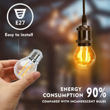 led filament lamp E27 G45 lamp dimbaar 2700K warm wit - installatie