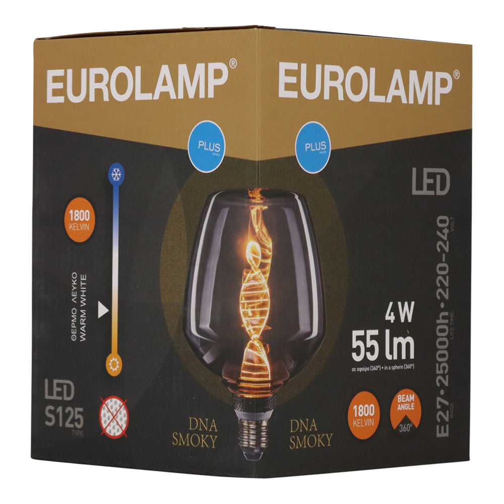 LED Filament lamp Smoked 125 mm 4 Watt Dimbaar 1800K - Extra warm - verpakking