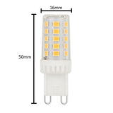 LED G9 spot - lamp - warm wit - 3000K - voorkant - afmetingen